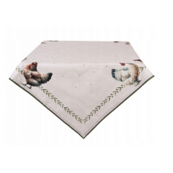 Obrus Bawełna Beżowy Kury...