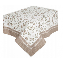Obrus Bawełna Beżowo-Biały...