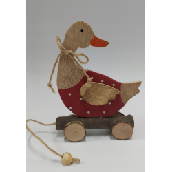 Figurka Drewniana Gęś Czerwona