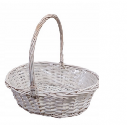 Kosz Koszyk Biały Wiklina...