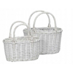 Kosz Torebka Biały Wiklina...