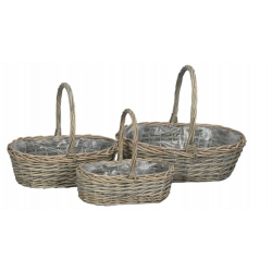 Kosz Koszyk Szary Wiklina...