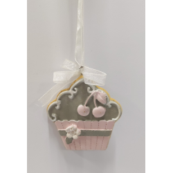 Zawieszka Babeczka Różowa